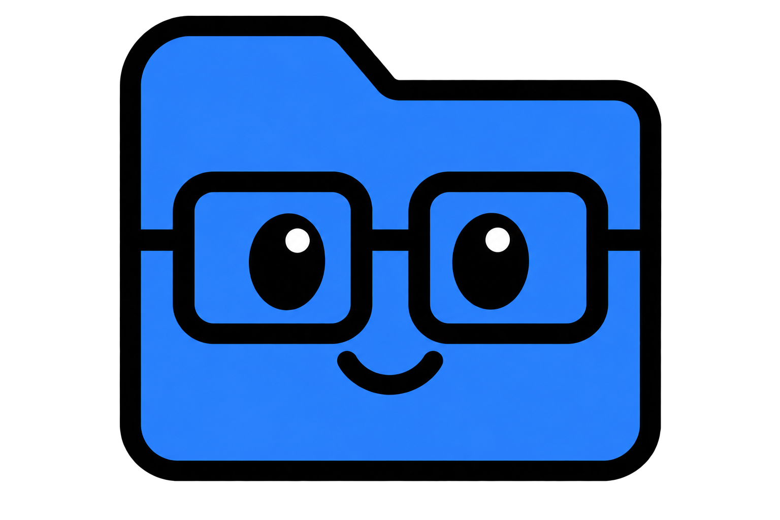GoodFolder mark wearing thick glasses